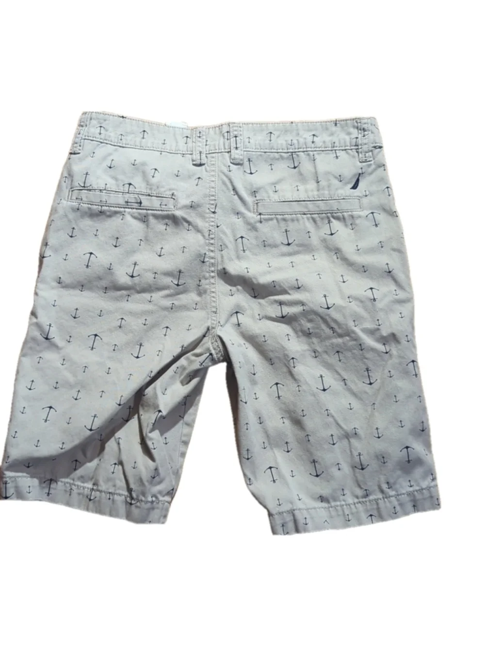 Nautica Boys Chino Shorts Size 14 Anchor Print